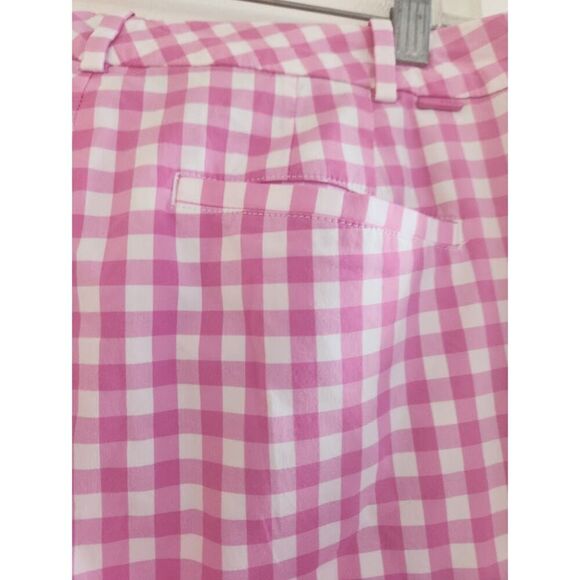 Polo Golf Ralph Lauren Women Pink Gingham Ankle Length Golf Pants size 10 - Picture 5 of 10